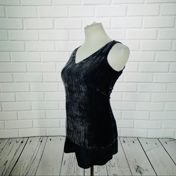 E3 By Etcetera Gray Layered Velvet Tank - Size 2 - Picture 4 of 13